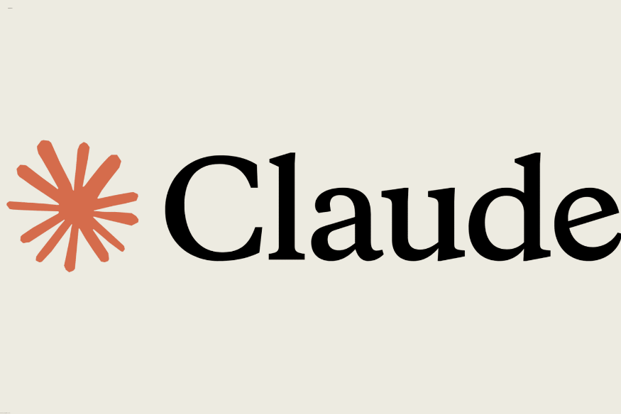 Logotipo da IA Claude, desenvolvida pela Anthropic, com estrela laranja à esquerda.