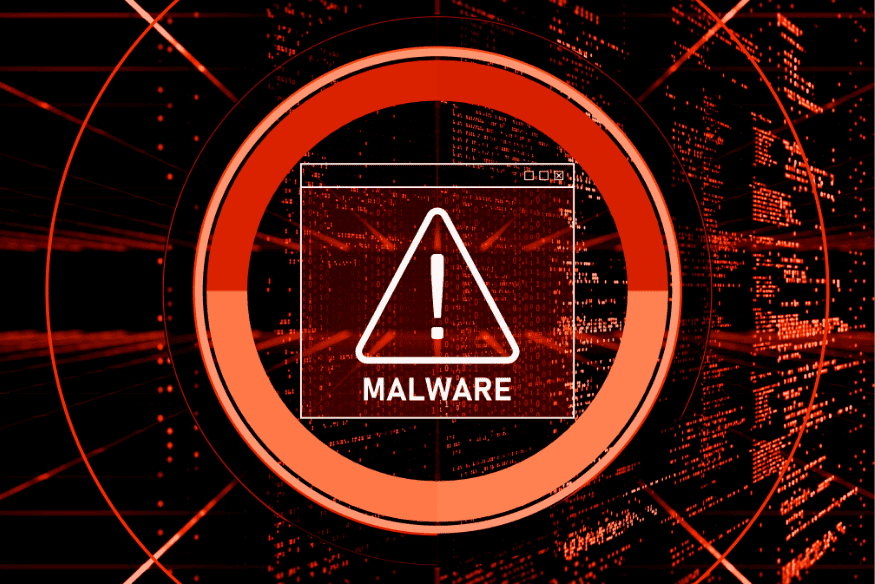 Alerta de malware em tela digital representando ameaça de ransomware